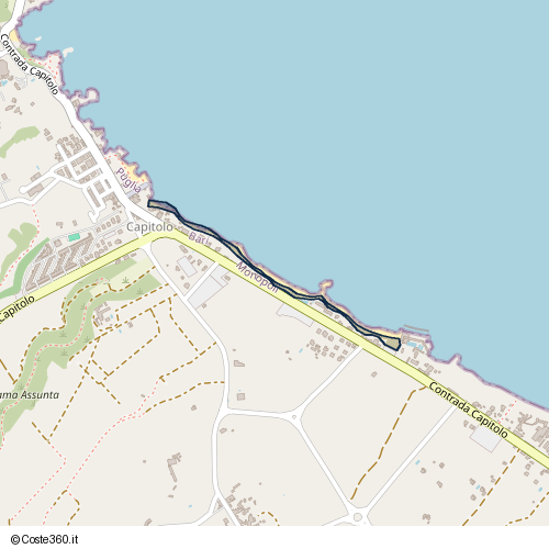 Posizione della spiaggia Spiaggia nei pressi di Contrada Capitolo, Monopoli