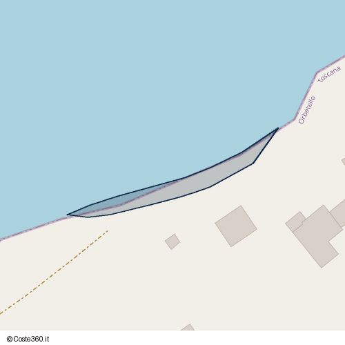 Posizione della spiaggia Spiaggia nei pressi di Strada Provinciale di Giannella, Orbetello, 58013