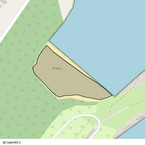 Posizione della spiaggia Spiaggia nei pressi di SP 52, Vieste, 71019