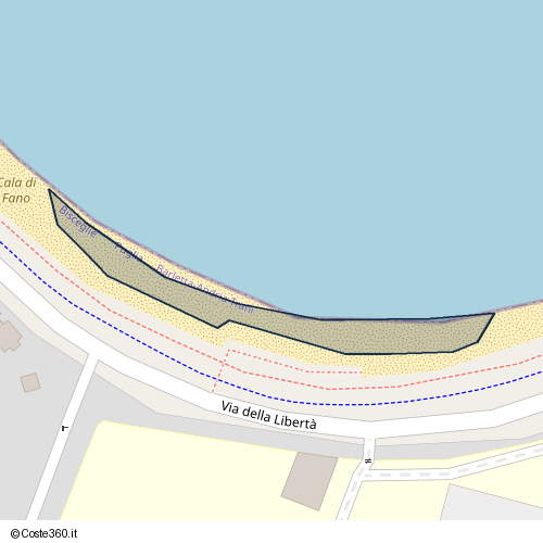 Posizione della spiaggia Spiaggia nei pressi di Via della Libertà, Bisceglie, 76011