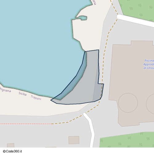 Posizione della spiaggia Spiaggia nei pressi di SP39, Favignana, 91023