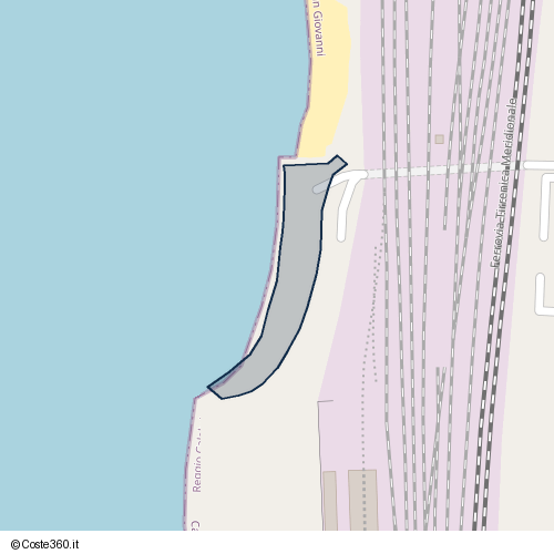 Posizione della spiaggia Spiaggia nei pressi di Via Nazionale, Acciarello, Villa San Giovanni, 89018