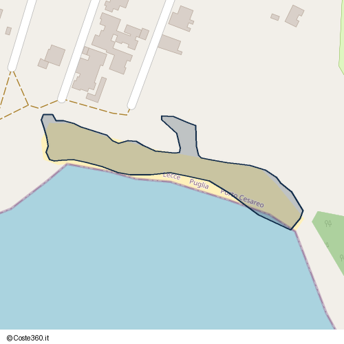 Posizione della spiaggia Spiaggia nei pressi di Via Bordino, Padula Fede, Porto Cesareo