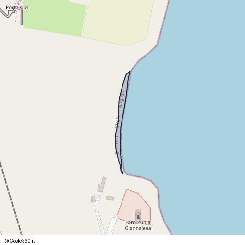 Posizione della spiaggia Spiaggia nei pressi di Strada provinciale Rilievo-Cantera, Augusta, 96011