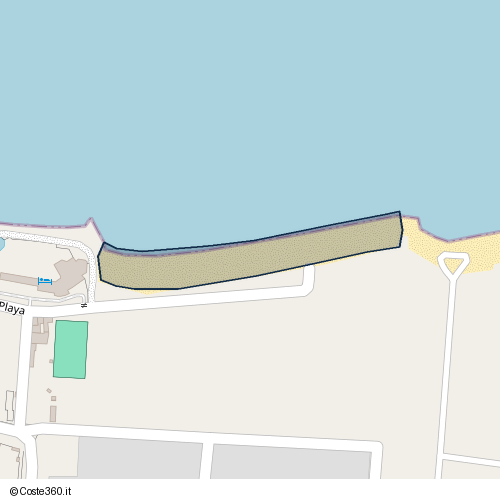 Posizione della spiaggia Spiaggia nei pressi di Via Playa, Patti, 98066