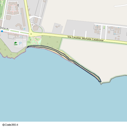 Posizione della spiaggia Spiaggia nei pressi di Via Cavalier Michele Calabrese, Ragusa, 97100