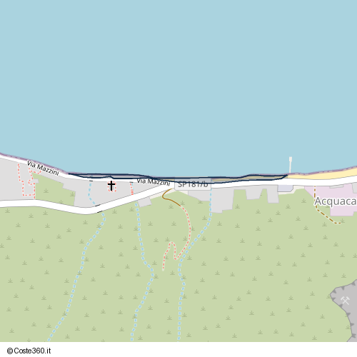 Posizione della spiaggia Spiaggia nei pressi di SP181/b, Lipari, 98055