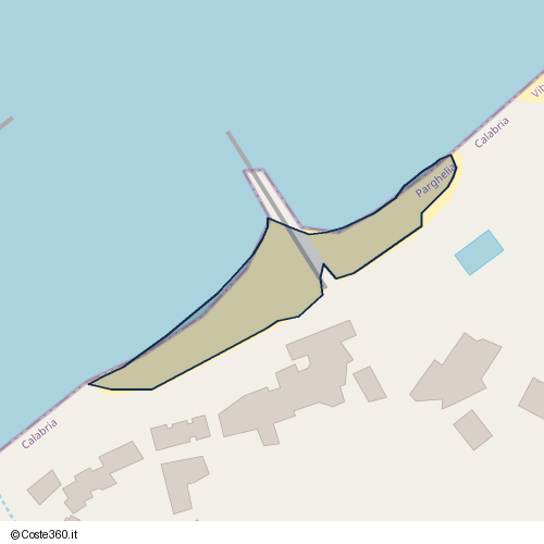 Posizione della spiaggia Spiaggia nei pressi di SP ex SS 522, Parghelia, 89868