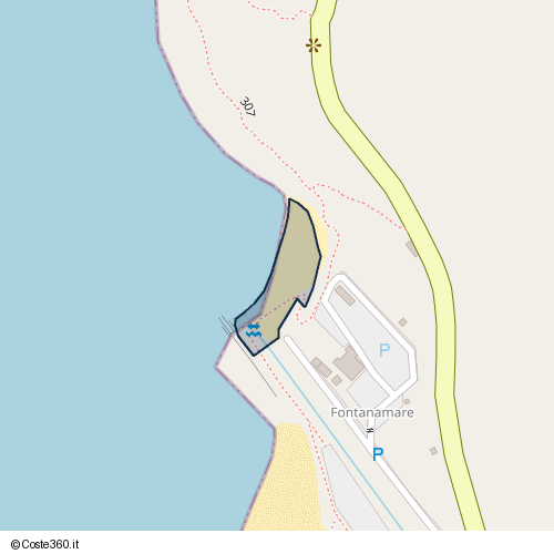 Posizione della spiaggia Spiaggia nei pressi di 307, Gonnesa, 09010