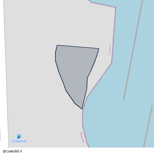 Posizione della spiaggia Spiaggia nei pressi di Carrabba, Mascali, 95016