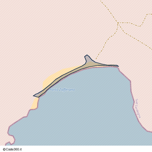Posizione della spiaggia Spiaggia nei pressi di Teulada, 09019