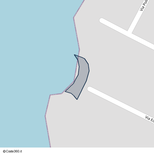 Posizione della spiaggia Spiaggia nei pressi di Via Eurizio, Erice, 91016