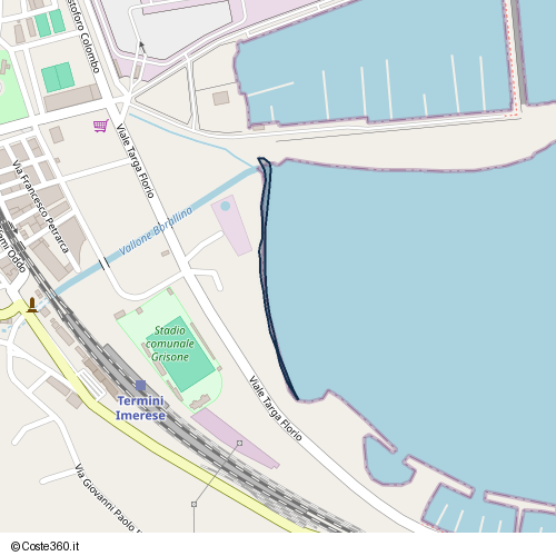 Posizione della spiaggia Spiaggia nei pressi di Termini Imerese, 90018