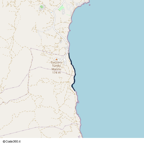 Posizione della spiaggia Spiaggia nei pressi di Loceri, 08040