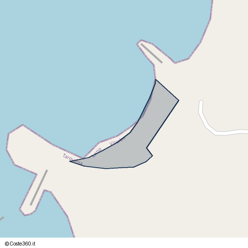 Posizione della spiaggia Spiaggia nei pressi di Via Ugo Neri, Tarquinia