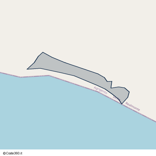Posizione della spiaggia Spiaggia nei pressi di Via Caserma di Finanza, Realmonte, 92010