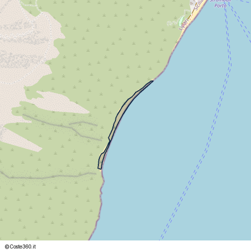 Posizione della spiaggia Spiaggia nei pressi di Lipari