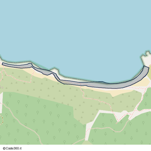 Posizione della spiaggia Spiaggia nei pressi di Sentiero Riserva Naturale Torre Guaceto, Carovigno