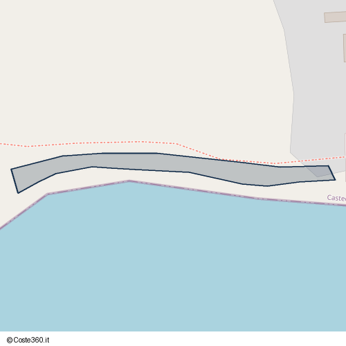 Posizione della spiaggia Spiaggia nei pressi di Via del Brigantino 48, Marina di Capitana, Quartu Sant'Aleni/Quartu Sant'Elena, 09045