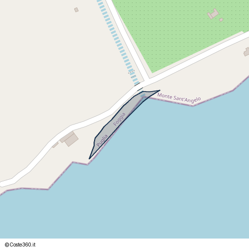 Posizione della spiaggia Spiaggia nei pressi di Monte Sant'Angelo, 71043