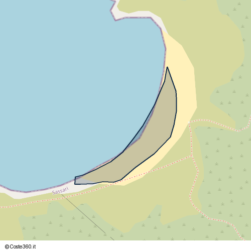 Posizione della spiaggia Spiaggia nei pressi di Strada Abbatoggia, La Maddalena, 07024