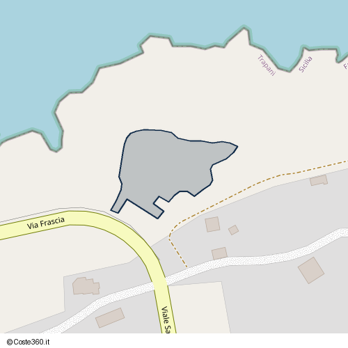 Posizione della spiaggia Spiaggia nei pressi di Via Frascia, Favignana, 91023