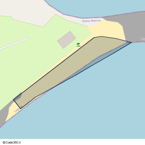Posizione della spiaggia Spiaggia nei pressi di Viale Torino, Diano Calderina, 18913