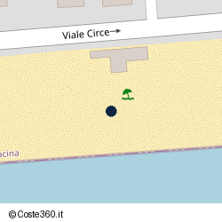 Posizione della concessione balneare Comune di Terracina, A. 2014, N. TE-142