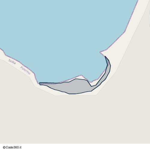 Posizione della spiaggia Spiaggia nei pressi di Via Cracchiolo, Cinisi, 90045