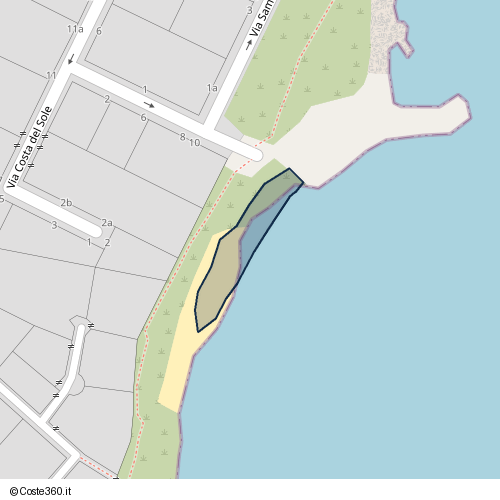 Posizione della spiaggia Spiaggia nei pressi di Siracusa