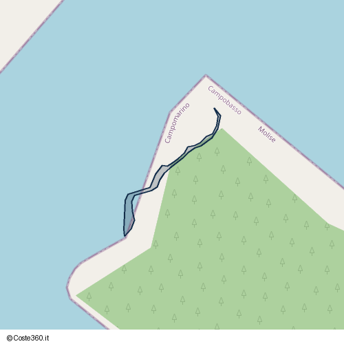 Posizione della spiaggia Spiaggia nei pressi di Via Ezio Vanoni, Campomarino, 86042