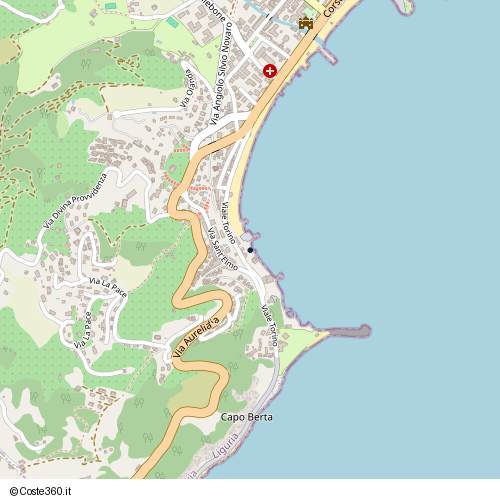 Posizione della spiaggia Spiaggia nei pressi di Diano Calderina, 18913