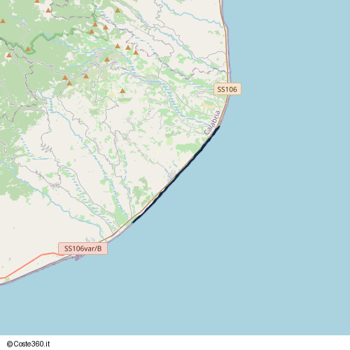 Posizione della spiaggia Spiaggia nei pressi di Via del Mare, Riace Marina, 89040