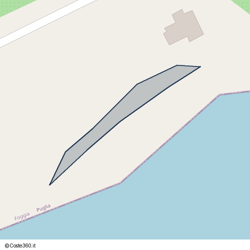 Posizione della spiaggia Spiaggia nei pressi di Monte Sant'Angelo, 71037