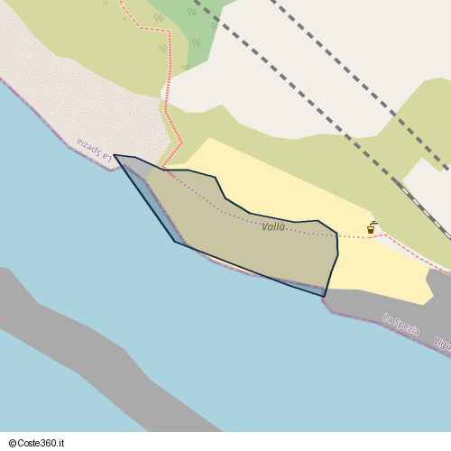Posizione della spiaggia Spiaggia nei pressi di Strada Comunale Framura -Foce del Prato, Framura, 19014