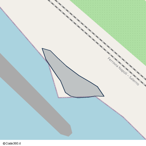 Posizione della spiaggia Spiaggia nei pressi di Via Alcide De Gasperi, Torre del Greco, 80059