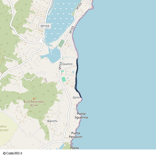 Posizione della spiaggia Spiaggia nei pressi di SP103, U Pàize/Carloforte, 09014