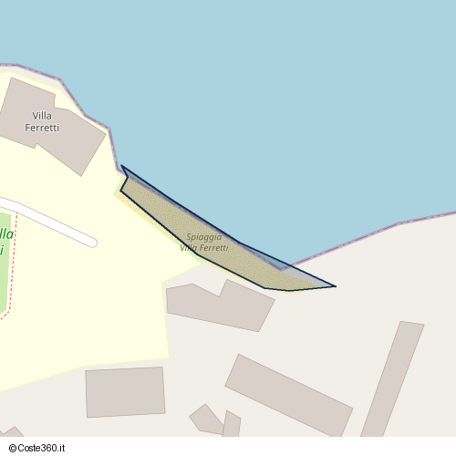 Posizione della spiaggia Spiaggia nei pressi di Via Castello, Bacoli, 80070