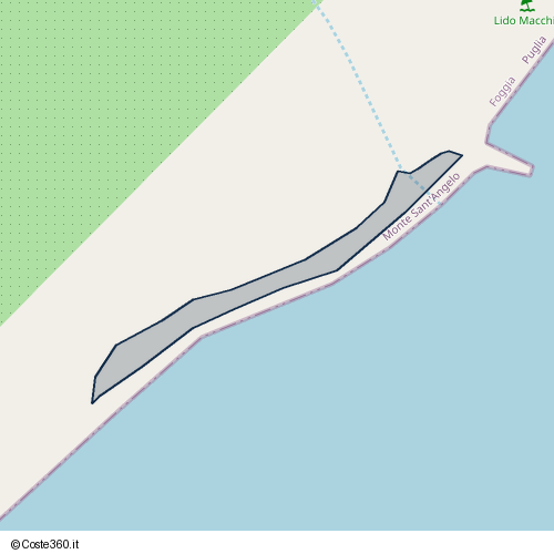 Posizione della spiaggia Spiaggia nei pressi di Via del Banchiere, Monte Sant'Angelo, 71037