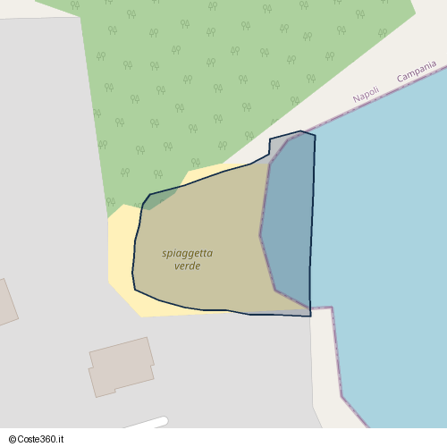 Posizione della spiaggia Spiaggia nei pressi di Via Faro, Bacoli, 80070