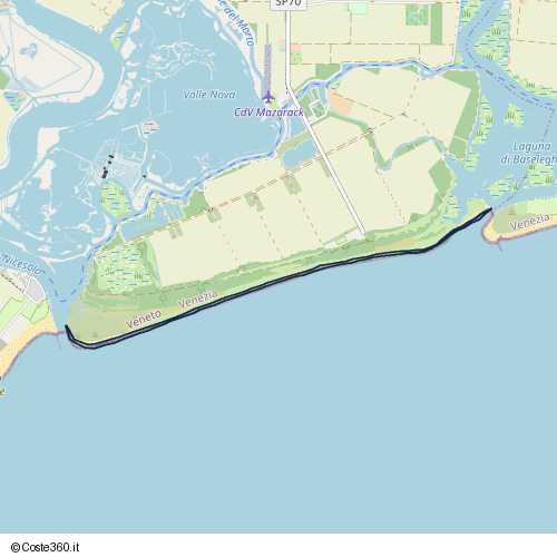Posizione della spiaggia Spiaggia nei pressi di Caorle, 30021
