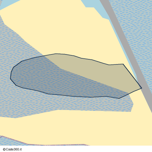 Posizione della spiaggia Spiaggia nei pressi di Grado, 34073