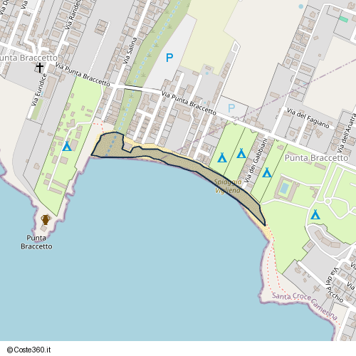 Posizione della spiaggia Spiaggia nei pressi di Via del Falco, Santa Croce Camerina, 97017