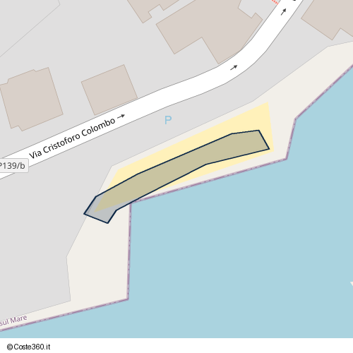 Posizione della spiaggia Spiaggia nei pressi di Via Cristoforo Colombo 29, Vietri sul Mare, 84019