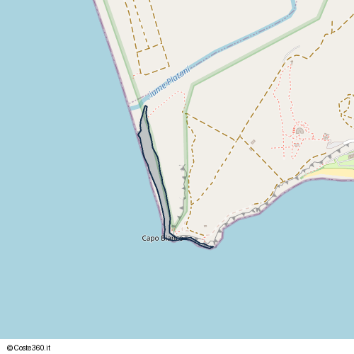 Posizione della spiaggia Spiaggia nei pressi di Strada Provinciale 57, Ribera, 92016