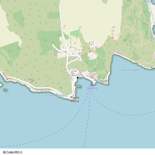 Posizione della spiaggia Spiaggia nei pressi di Favignana, 91023