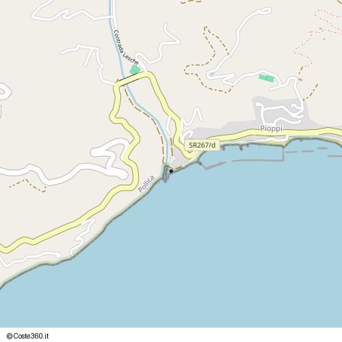 Posizione della spiaggia Spiaggia nei pressi di Pollica, 84068