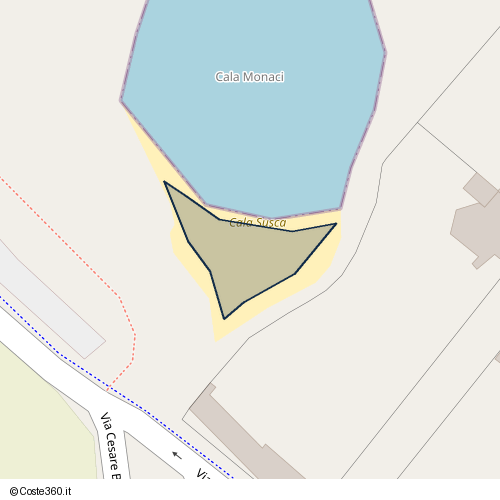 Posizione della spiaggia Spiaggia nei pressi di Via Marina del Mondo, Monopoli, 70043