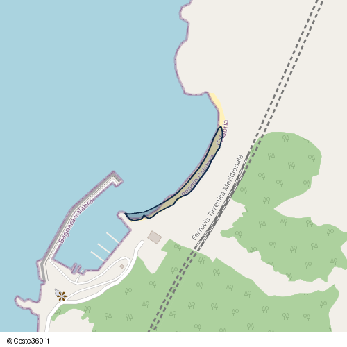 Posizione della spiaggia Spiaggia nei pressi di Viale delle Rimembranze, Bagnara Calabra, 89011