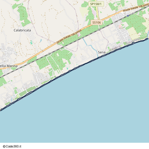 Posizione della spiaggia Spiaggia nei pressi di Sena